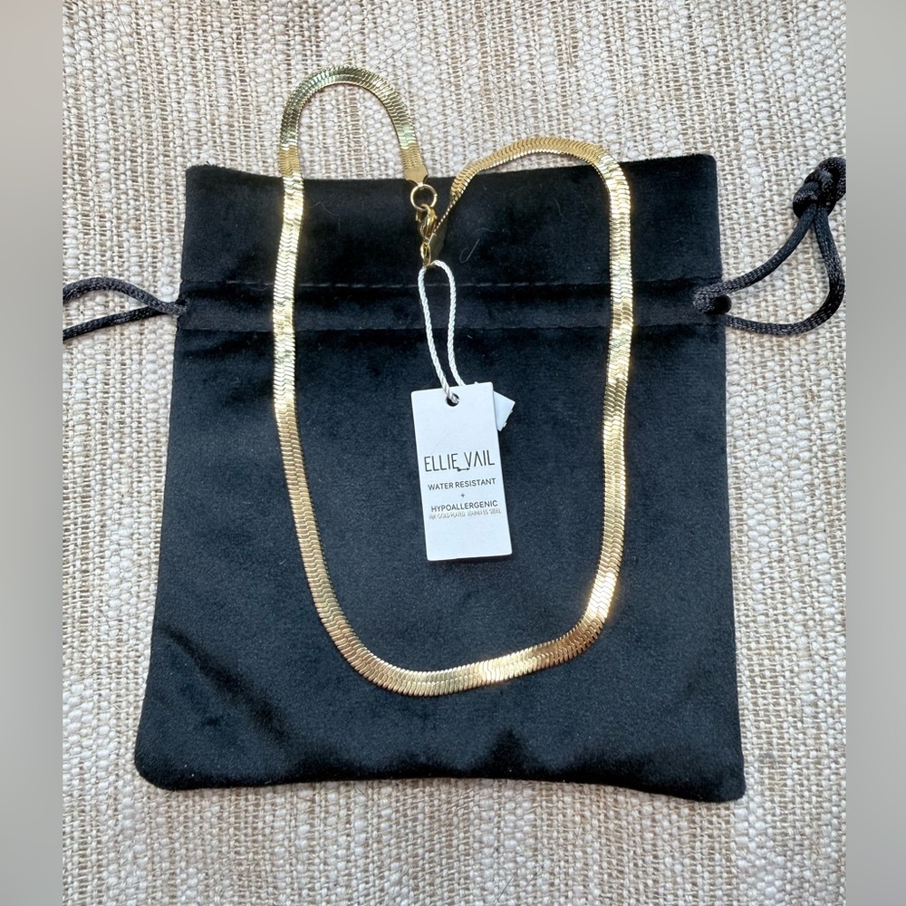 Ellie Vail Gold Herringbone Necklace Women Bags Accessory Water Resistant